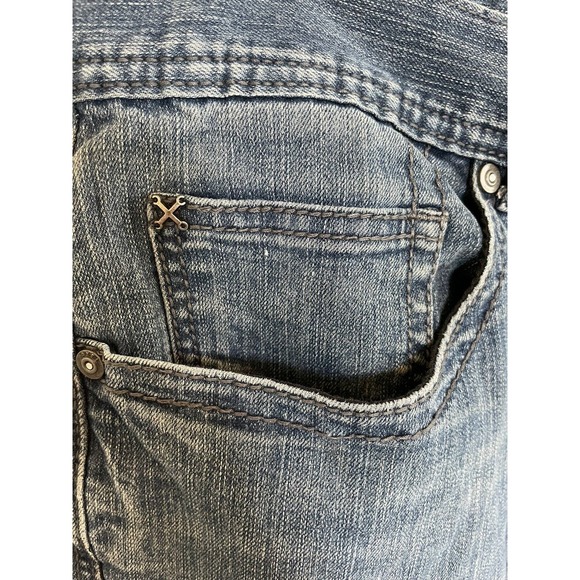 TK AXEL Jeans Mens 34x32 Slim Boot Blue Denim Medium Wash 5 Pocket - Picture 6 of 13